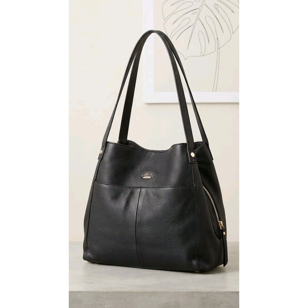 American Leather Co. Austin Shoulder Bag, Leather, Black *Check Last 3 Pictures